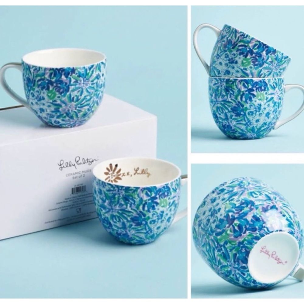 Lilly Pulitzer CERAMIC MUGS
Set of 2 New No Box